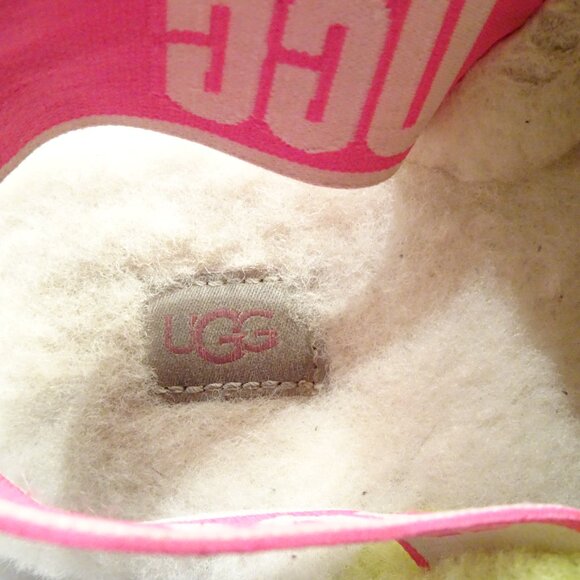 UGG Womens Size 7 Slipper Rainbow Fluff Yeah Slide Shearling Sheepskin - Picture 3 of 5